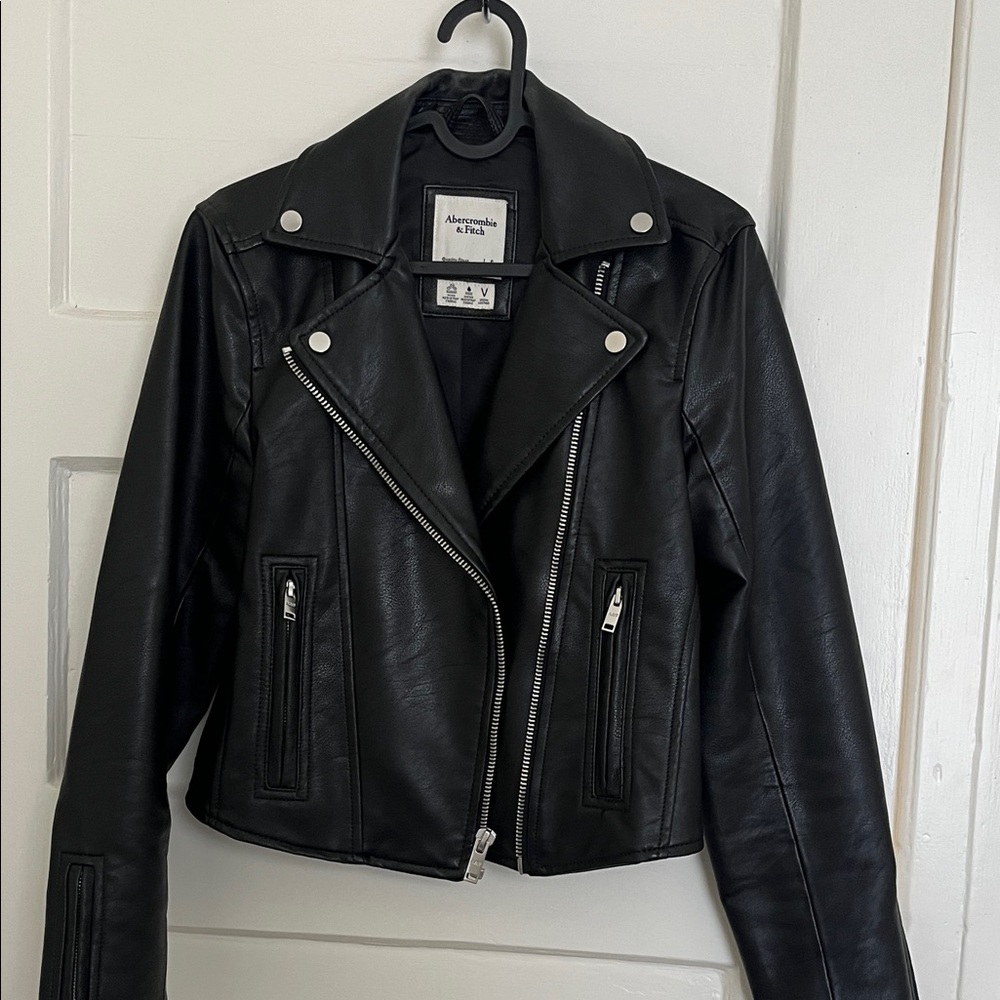 Abercrombie & Fitch Black Leather Jacket